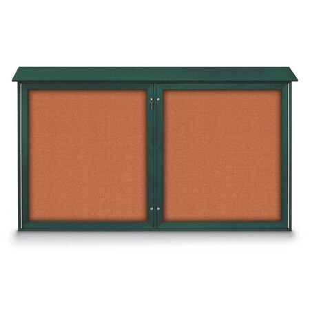 United Visual Products Open Faced Traditional Rounded Corkboard UV646ARC-BLACK-APRICOT